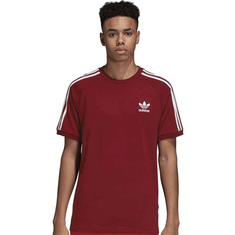 adidas t shirt herren weinrot 3 stripes|Adidas Triple Stripe Shirts .